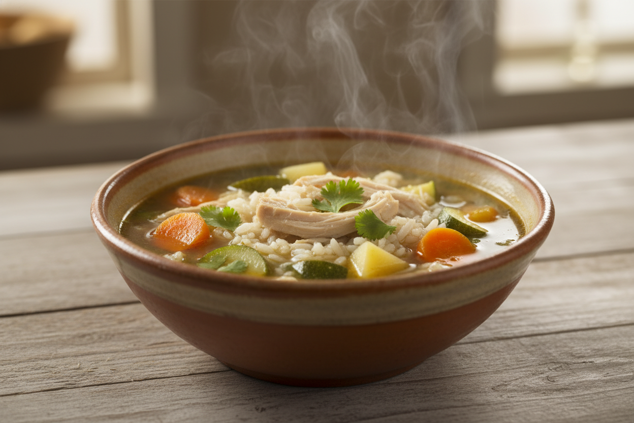 Caldo de Pollo con Arroz – Instachef