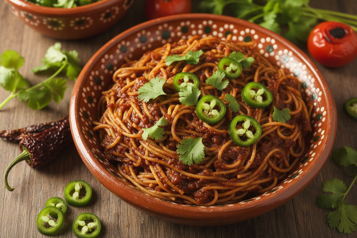 Fideo Seco con Chiles – Instachef