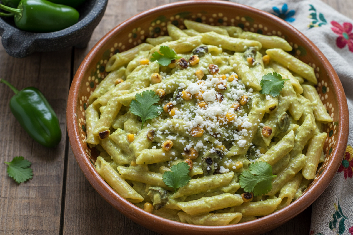 Pasta al Poblano – Instachef